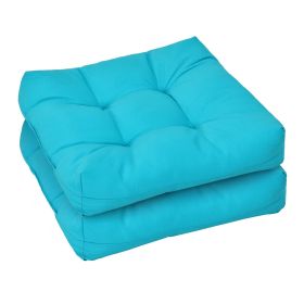 21 Inch x 21 Inch Patio Chair Seat Cushion Pads for Indoor and Outdoor (Color: Turquoise)